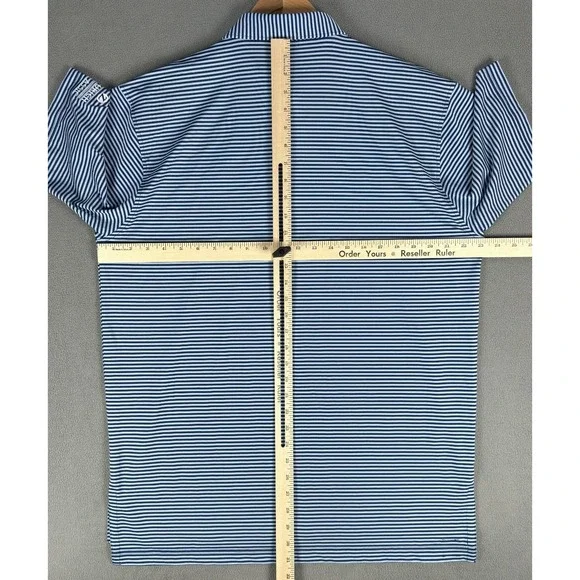 Turtleson Polo Shirt Mens Large Blue Zurich Classic TPC Performance Golf New - Picture 6 of 9